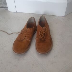 Zara Boys Tan Suede Moccasins Shoes Vintage Inspired Retro Y2K Lace Up Made In S